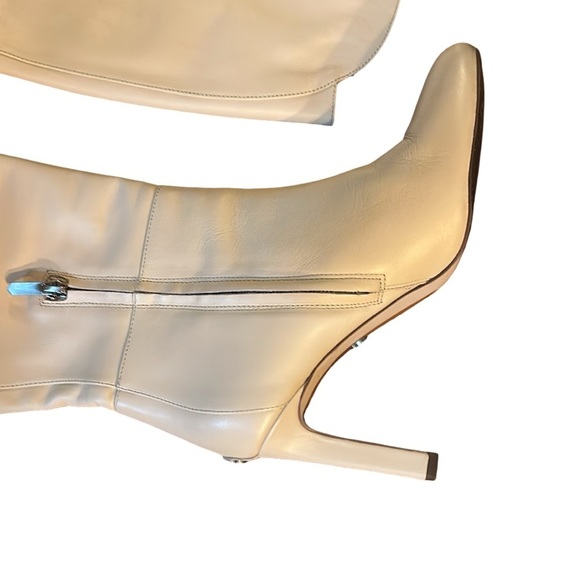 Sam Edelman Shauna Knee High Ivory Leather Boot Size 8.5 - Picture 10 of 13